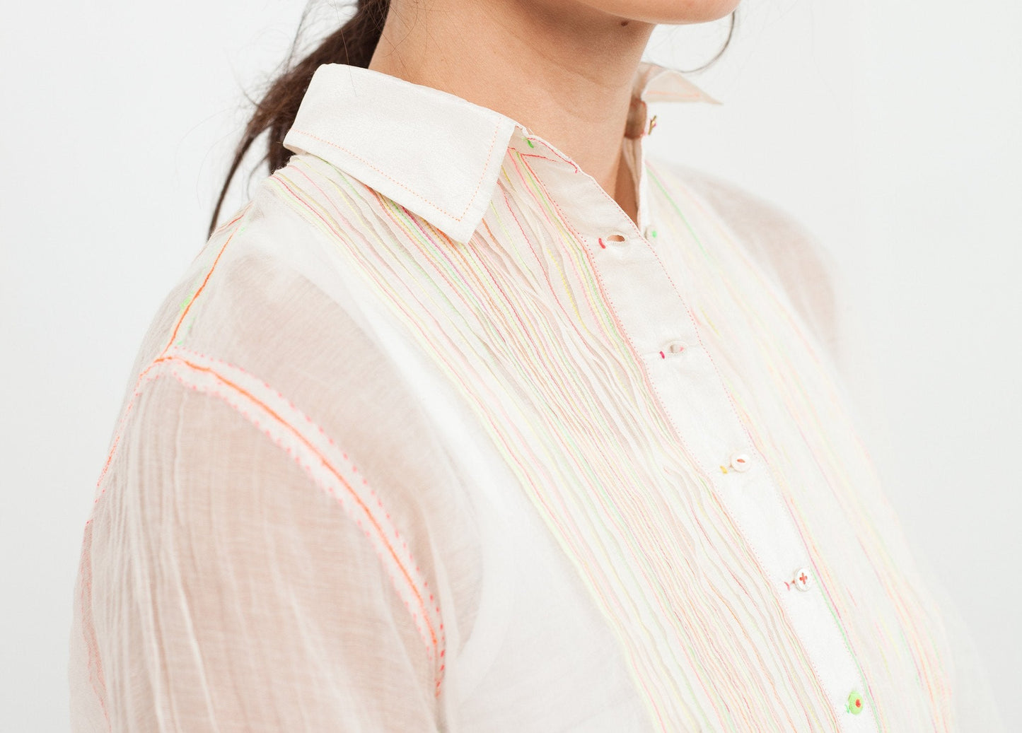 Sheer Rainbow Blouse in White (!)