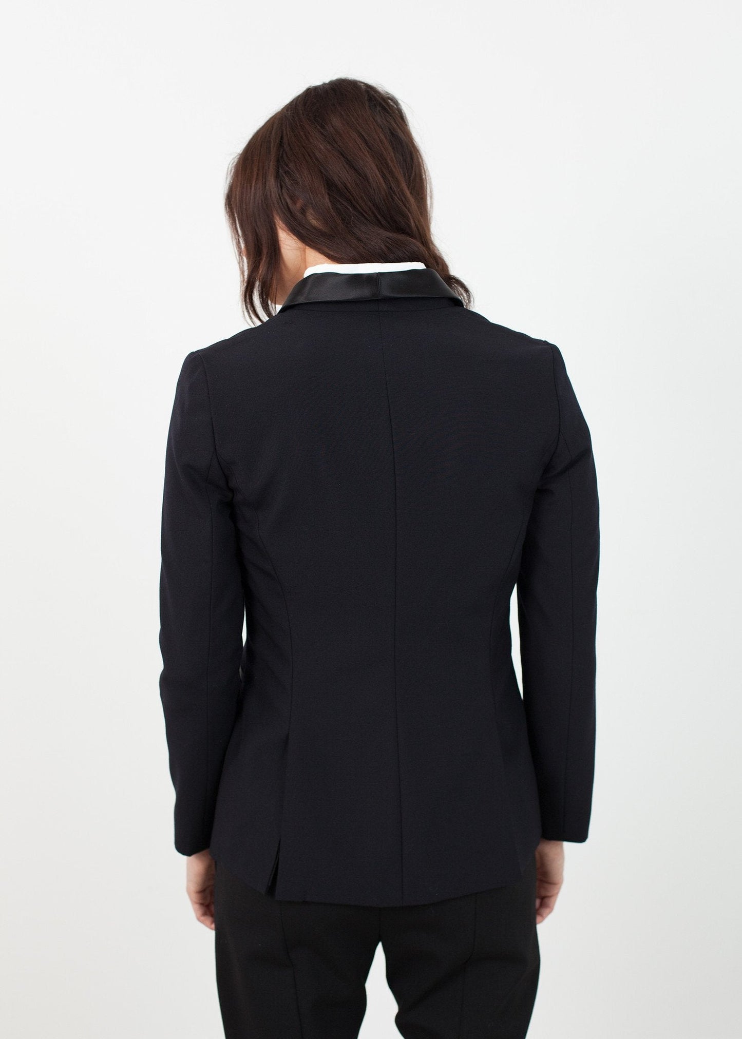 Blazer à col châle en noir