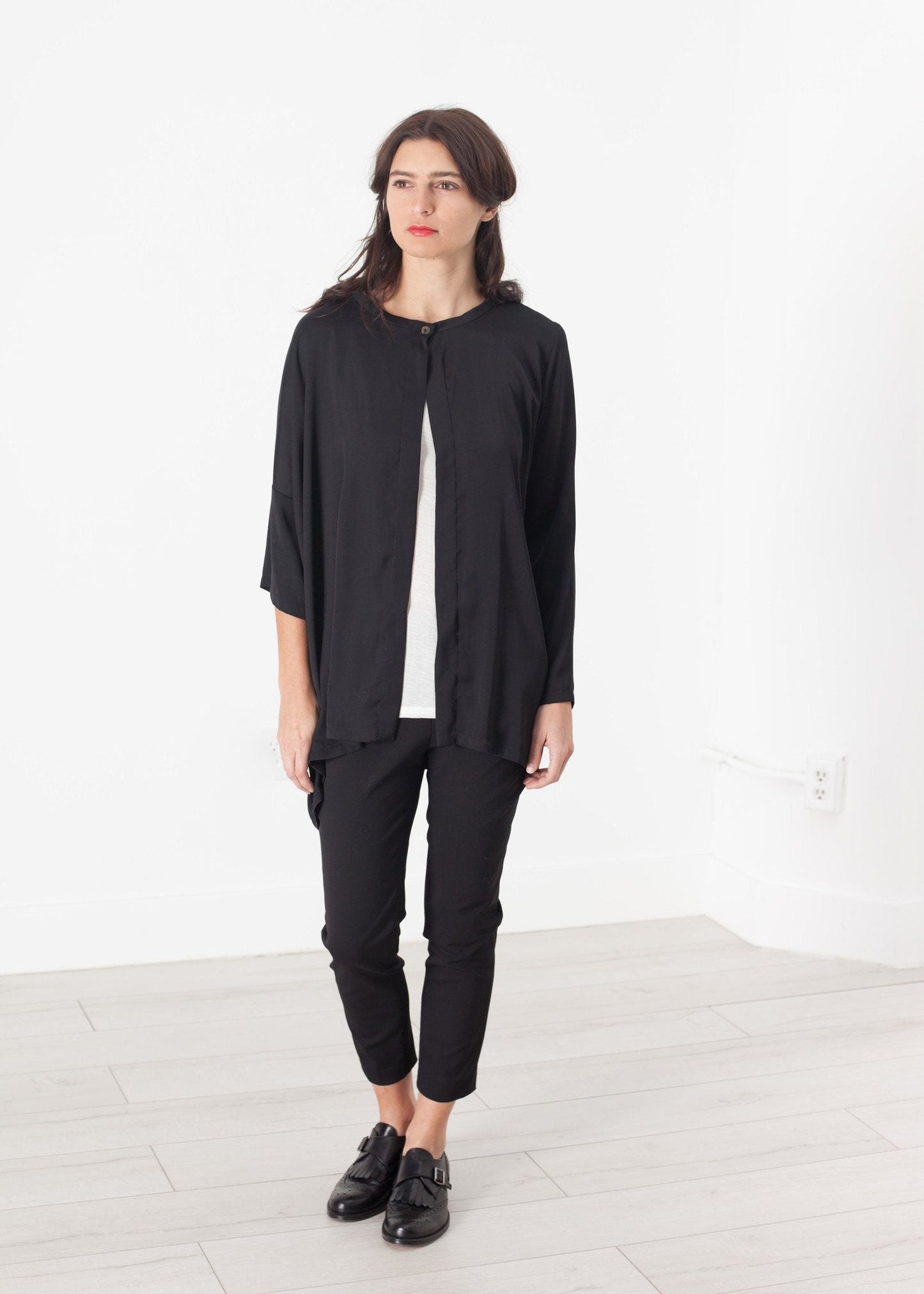 Cardigan déséquilibré en noir