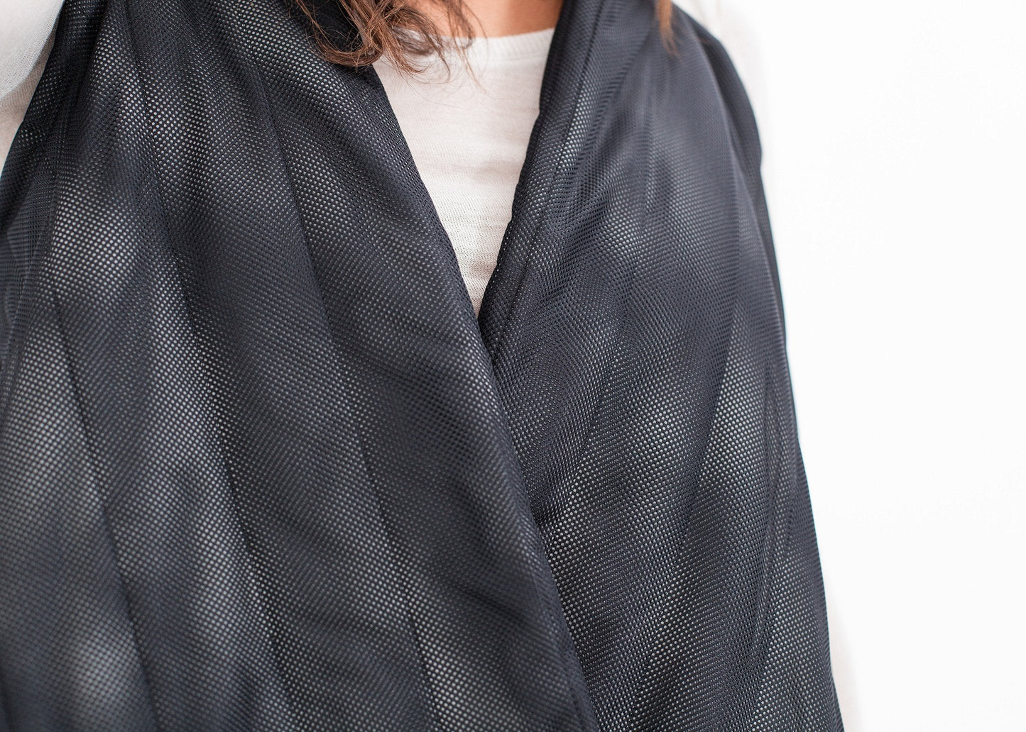 Gilet matelassé en maille noir/blanc
