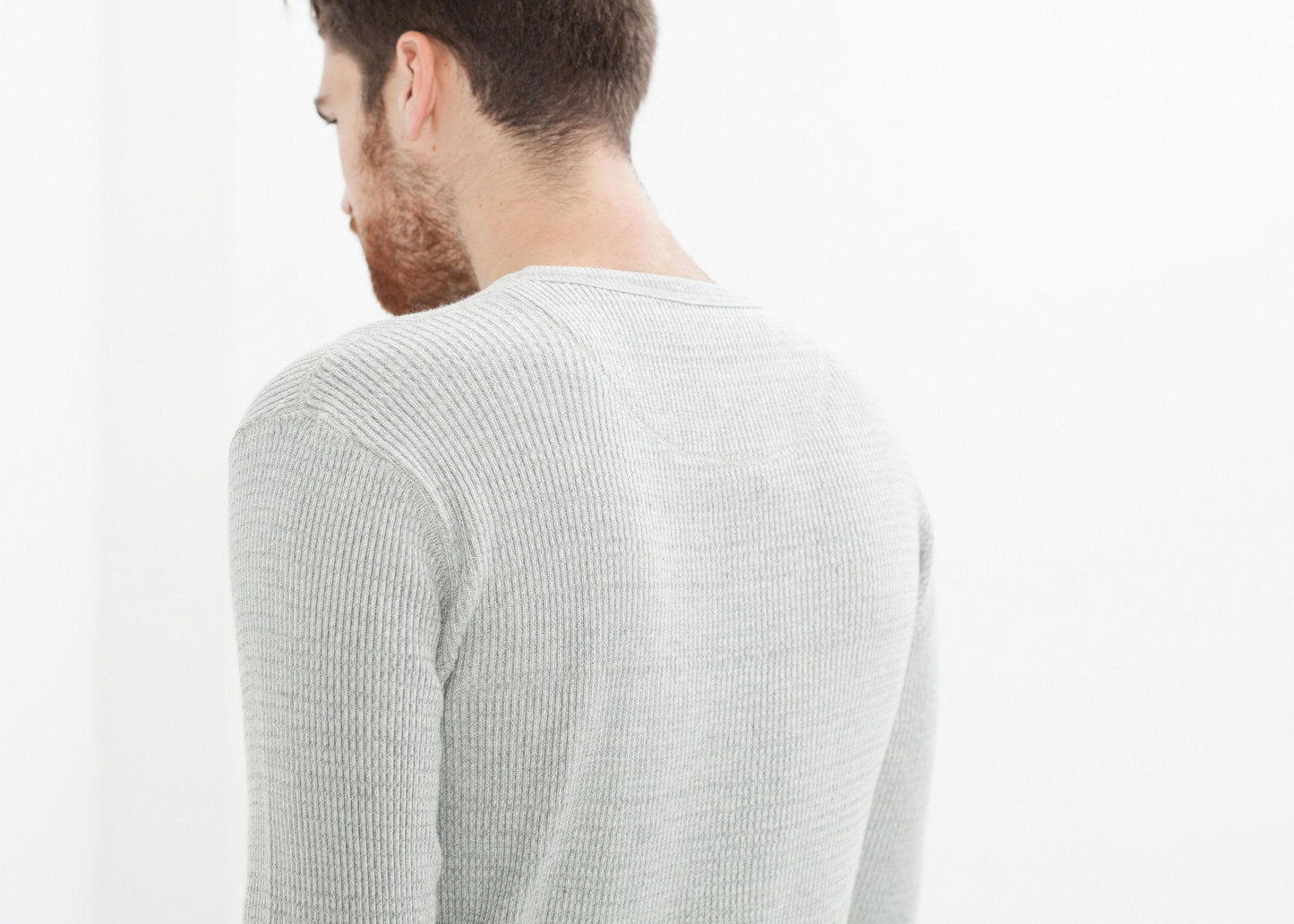 T-shirt à manches longues en tricot gaufré