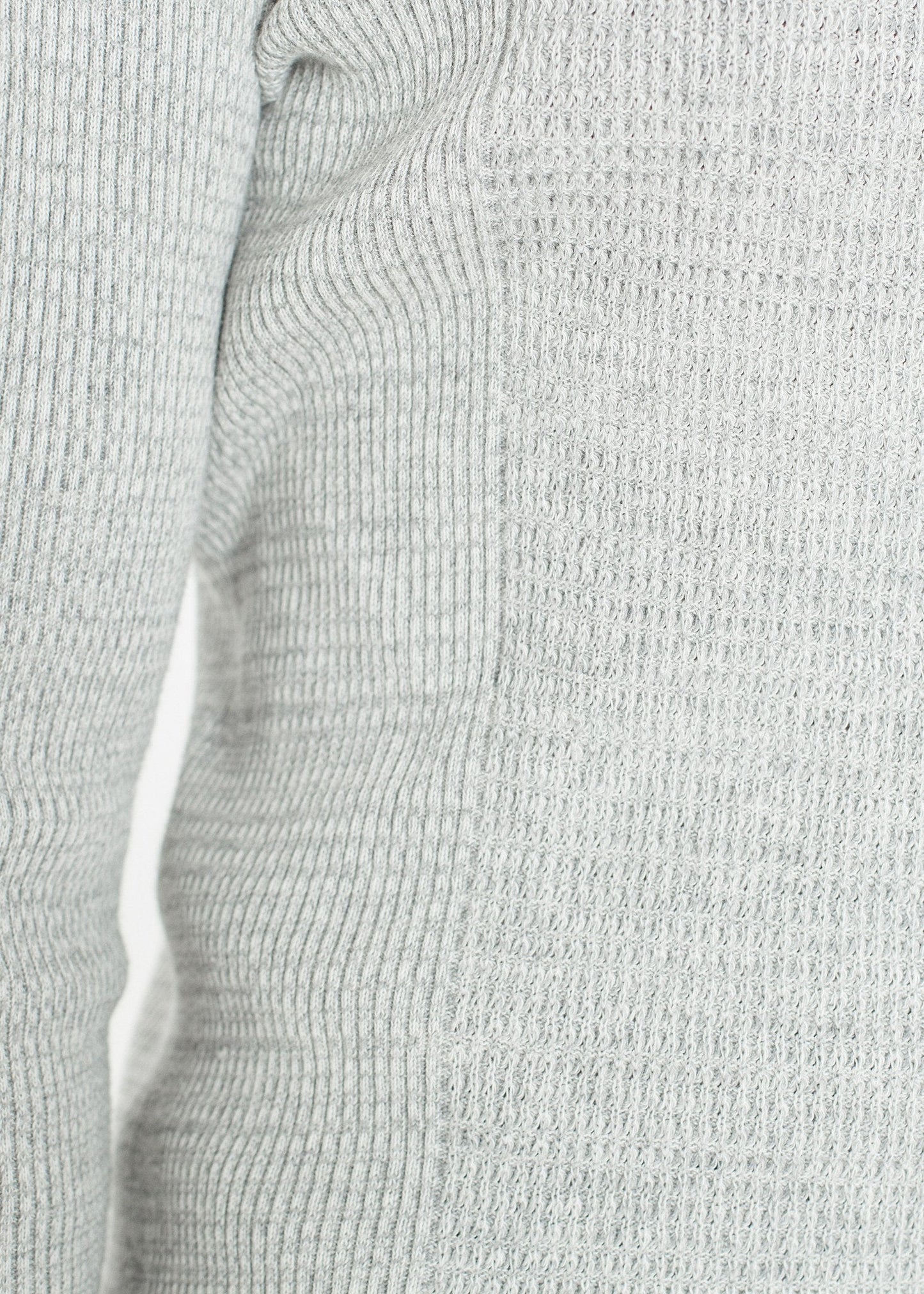T-shirt à manches longues en tricot gaufré