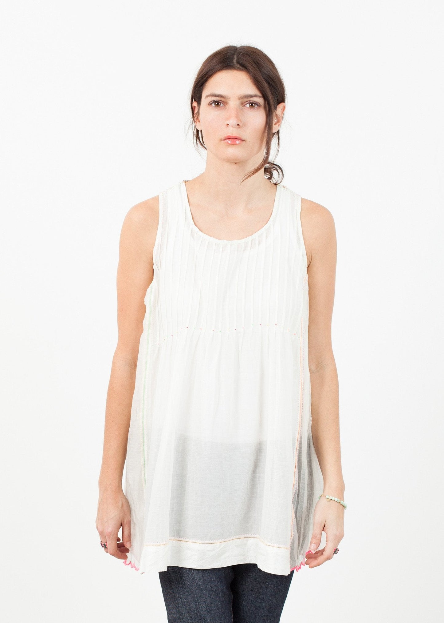 Débardeur Babydoll en Blanc