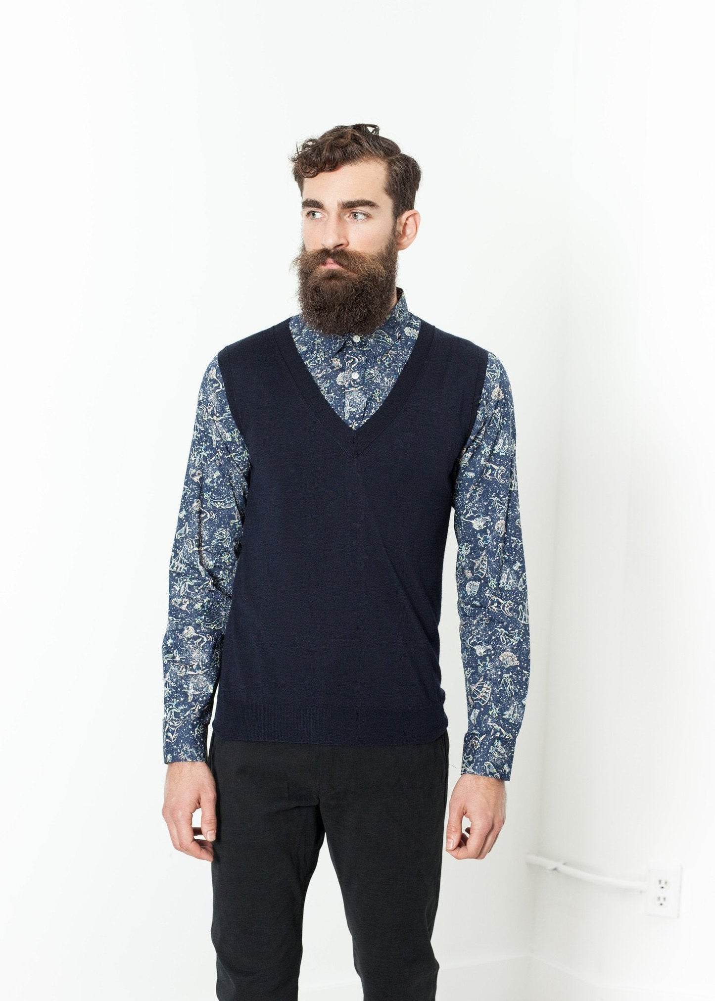 Gilet basique en bleu marine