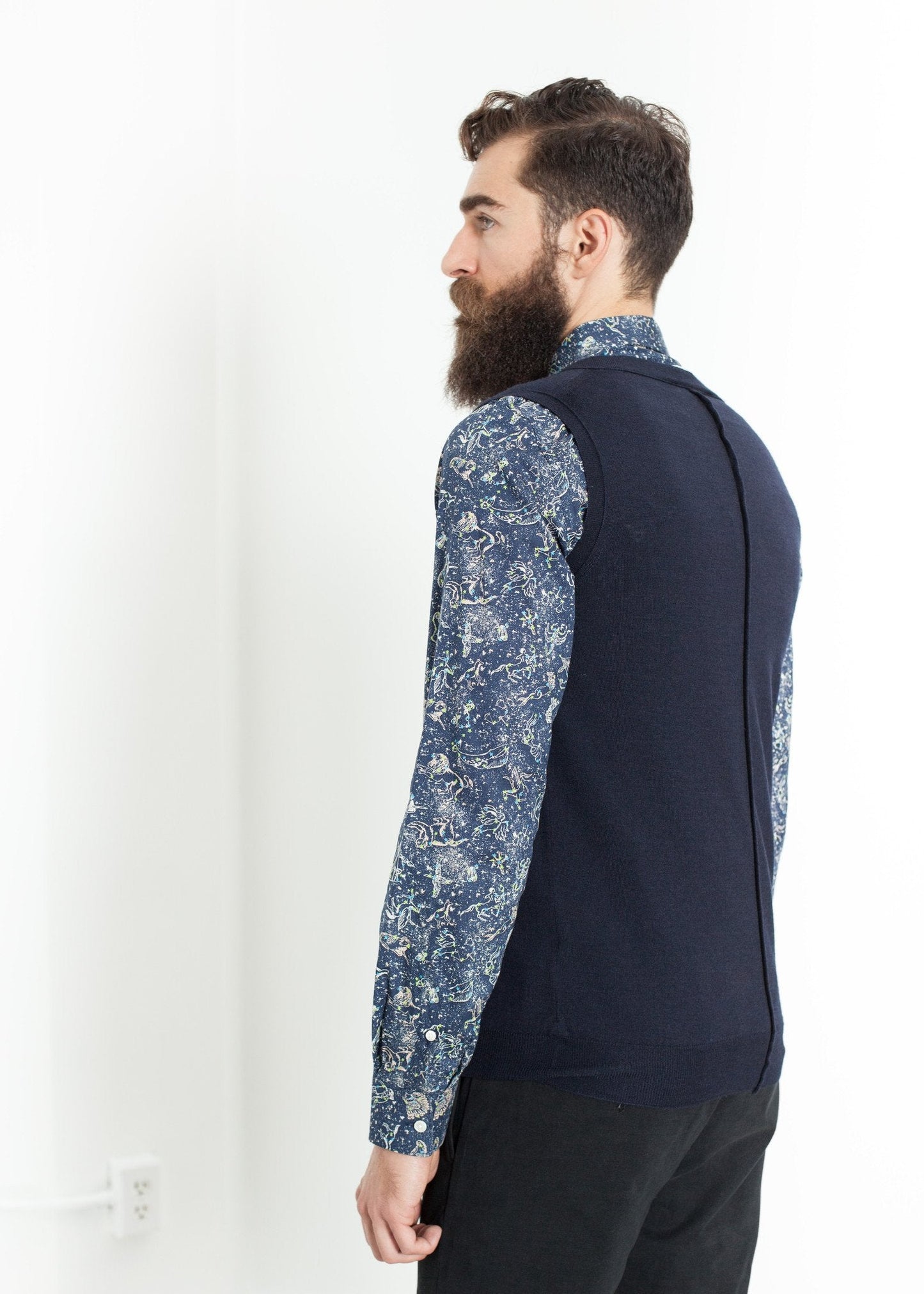 Gilet basique en bleu marine
