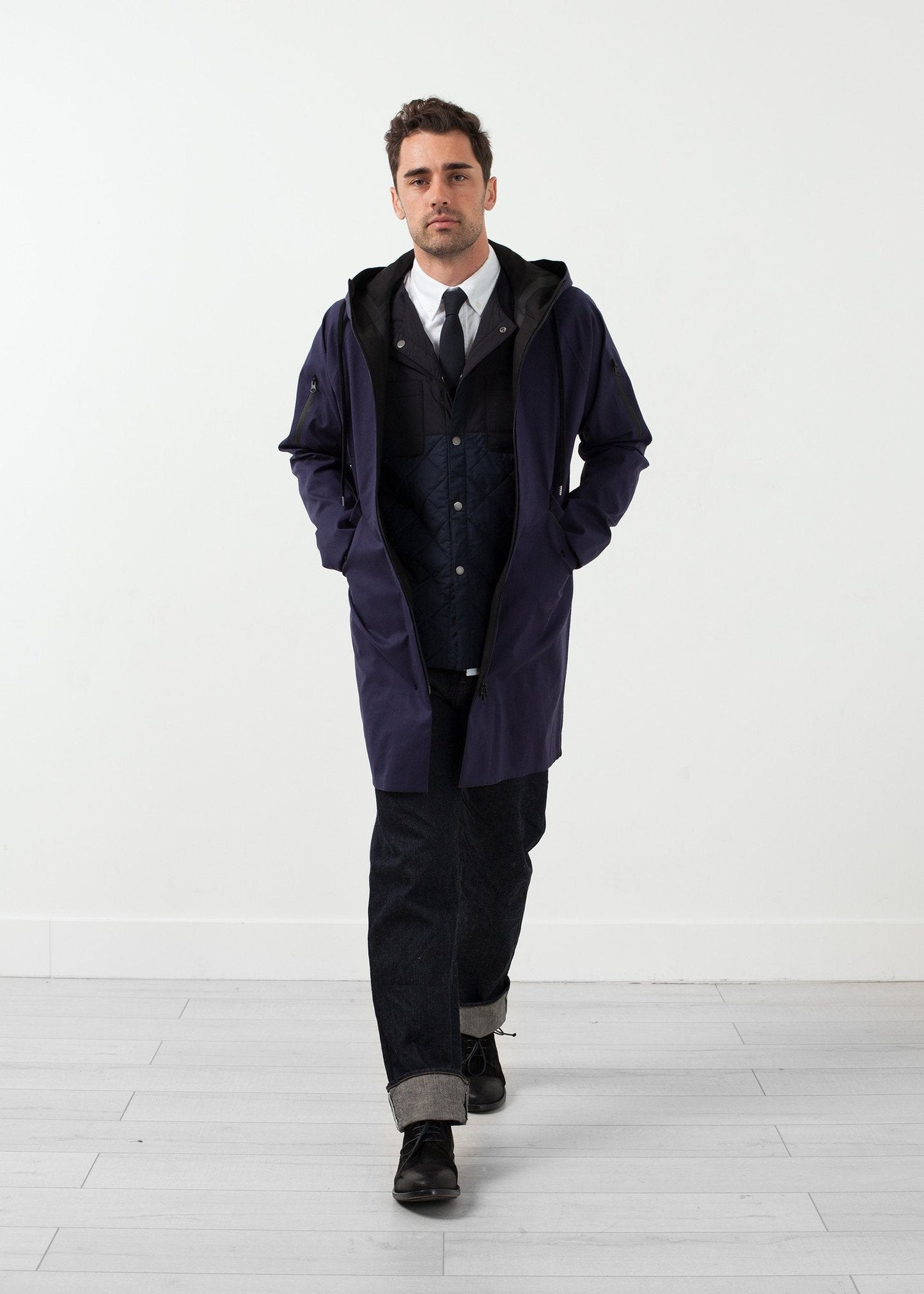 Parka contrastée
