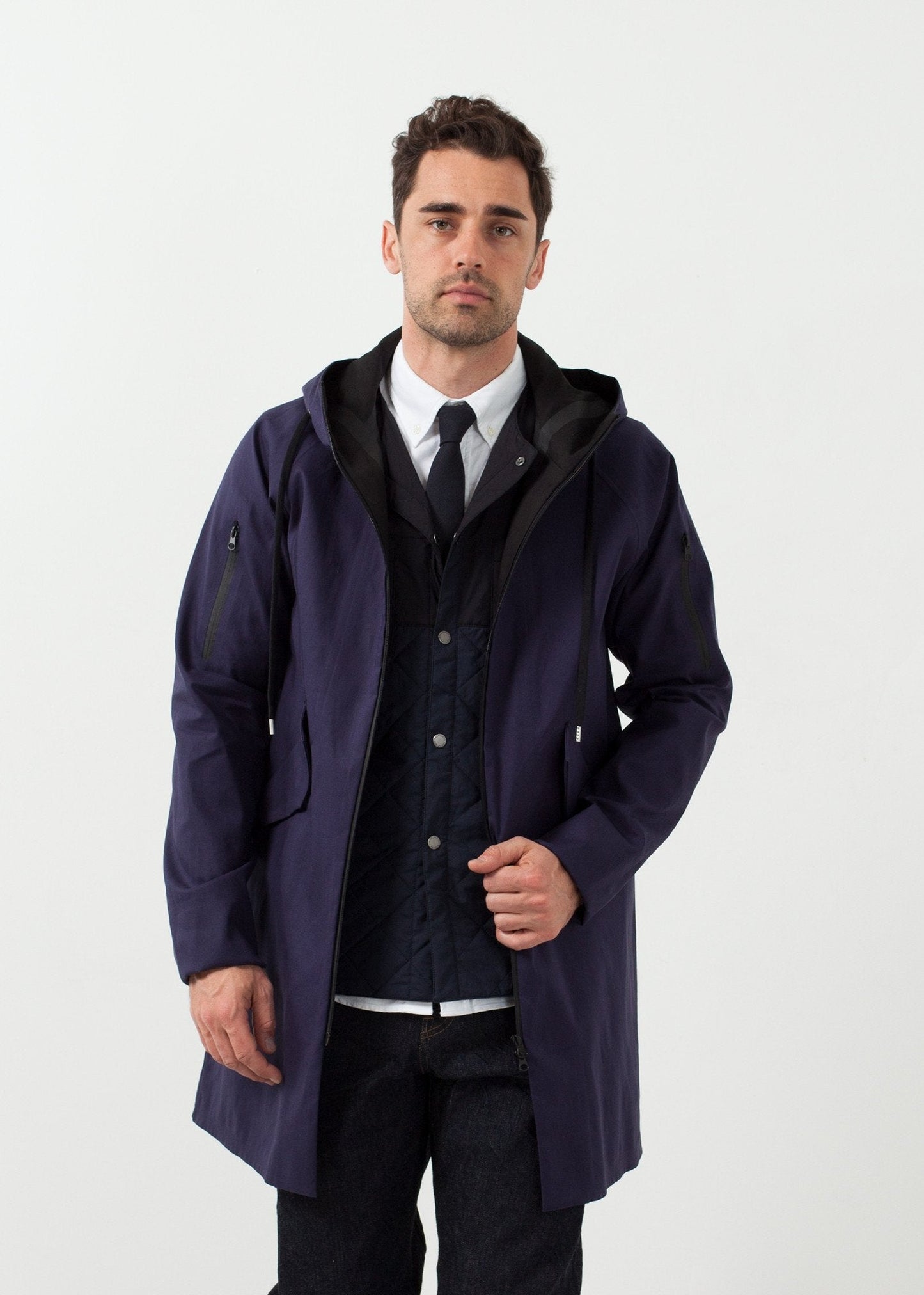 Parka contrastée