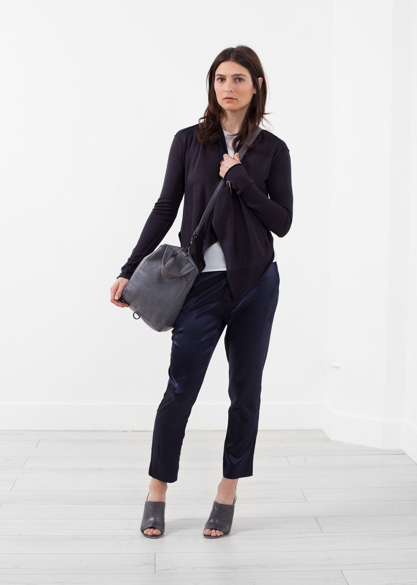 Cardigan à col drapé