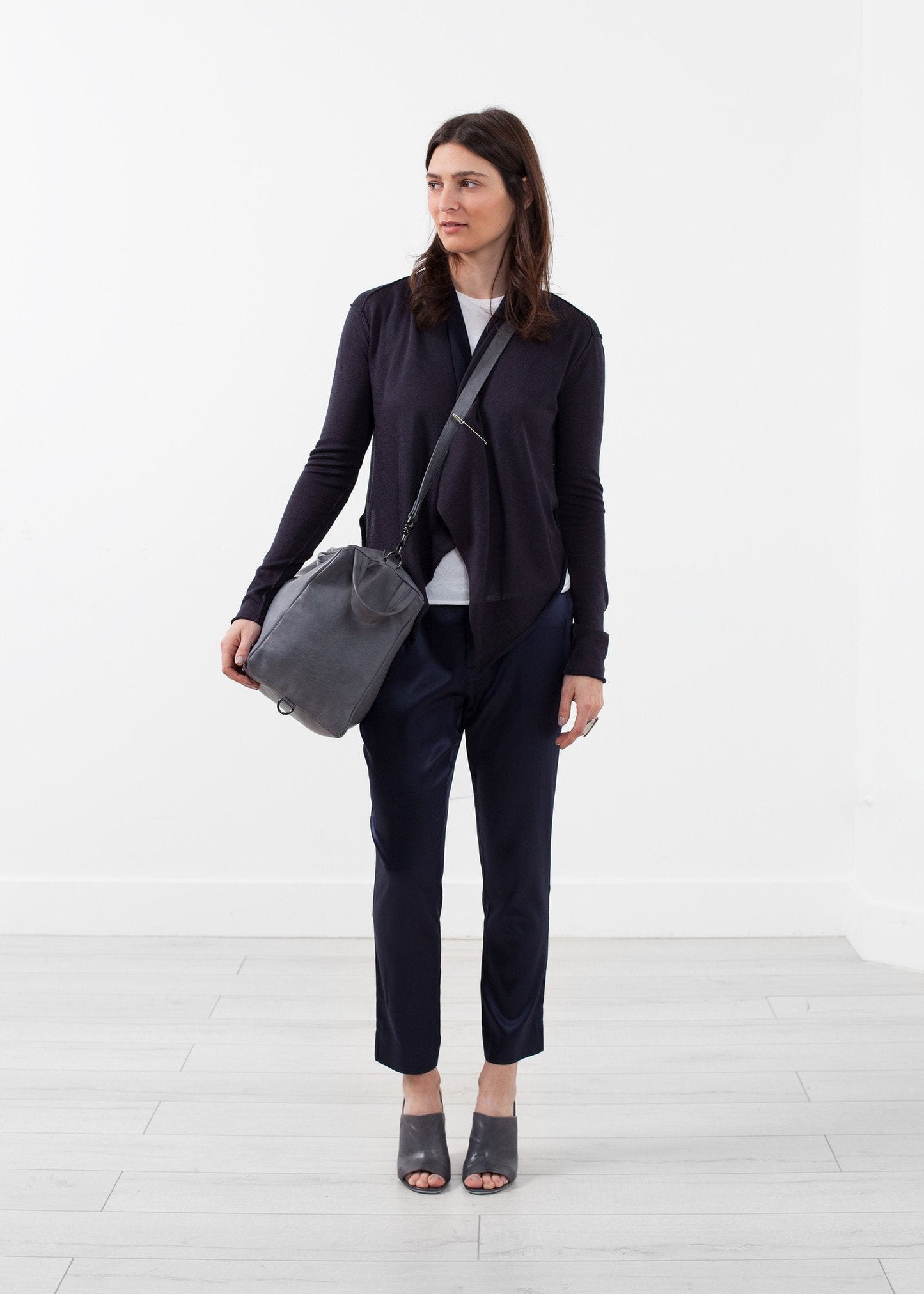 Cardigan à col drapé