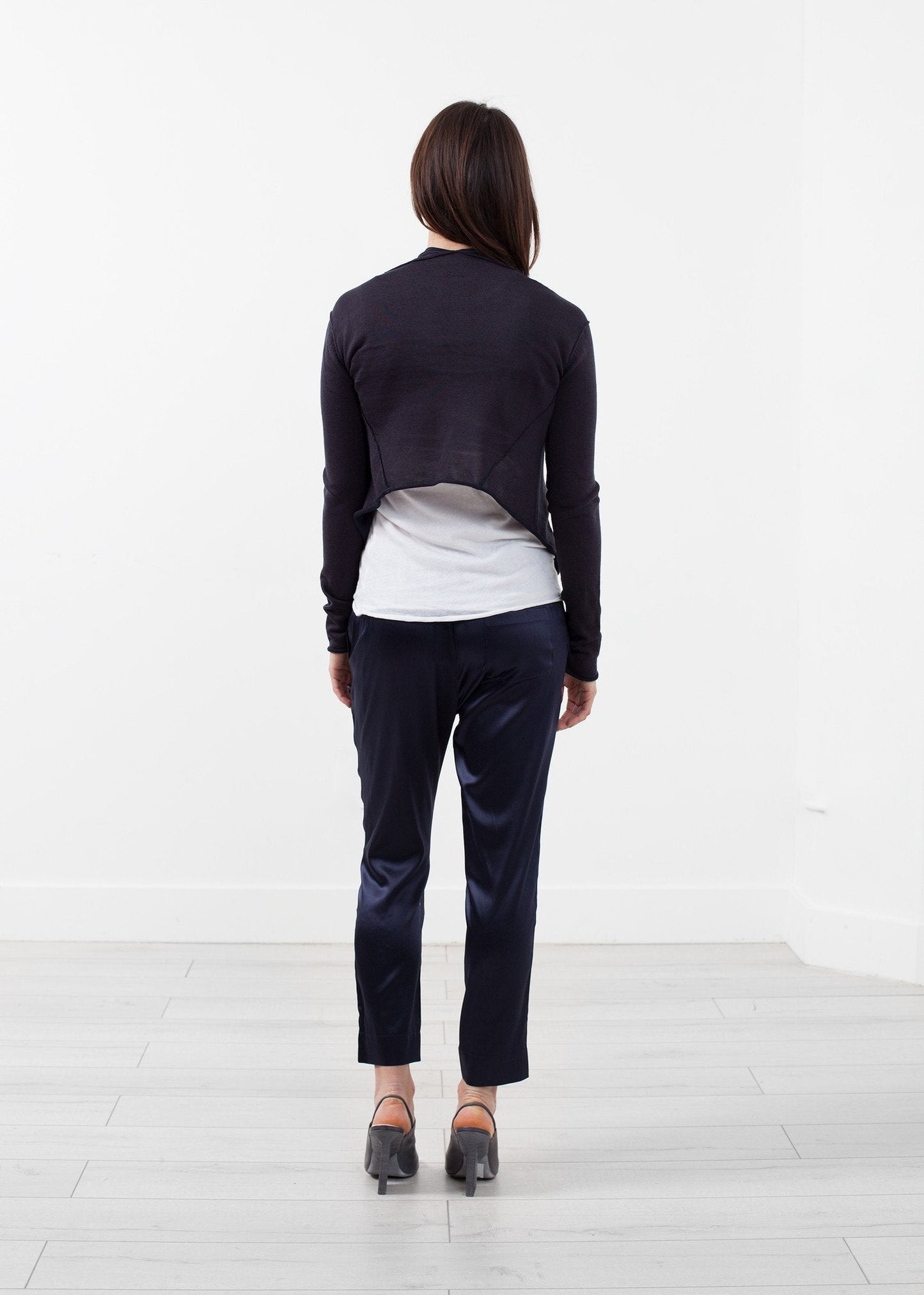 Cardigan à col drapé