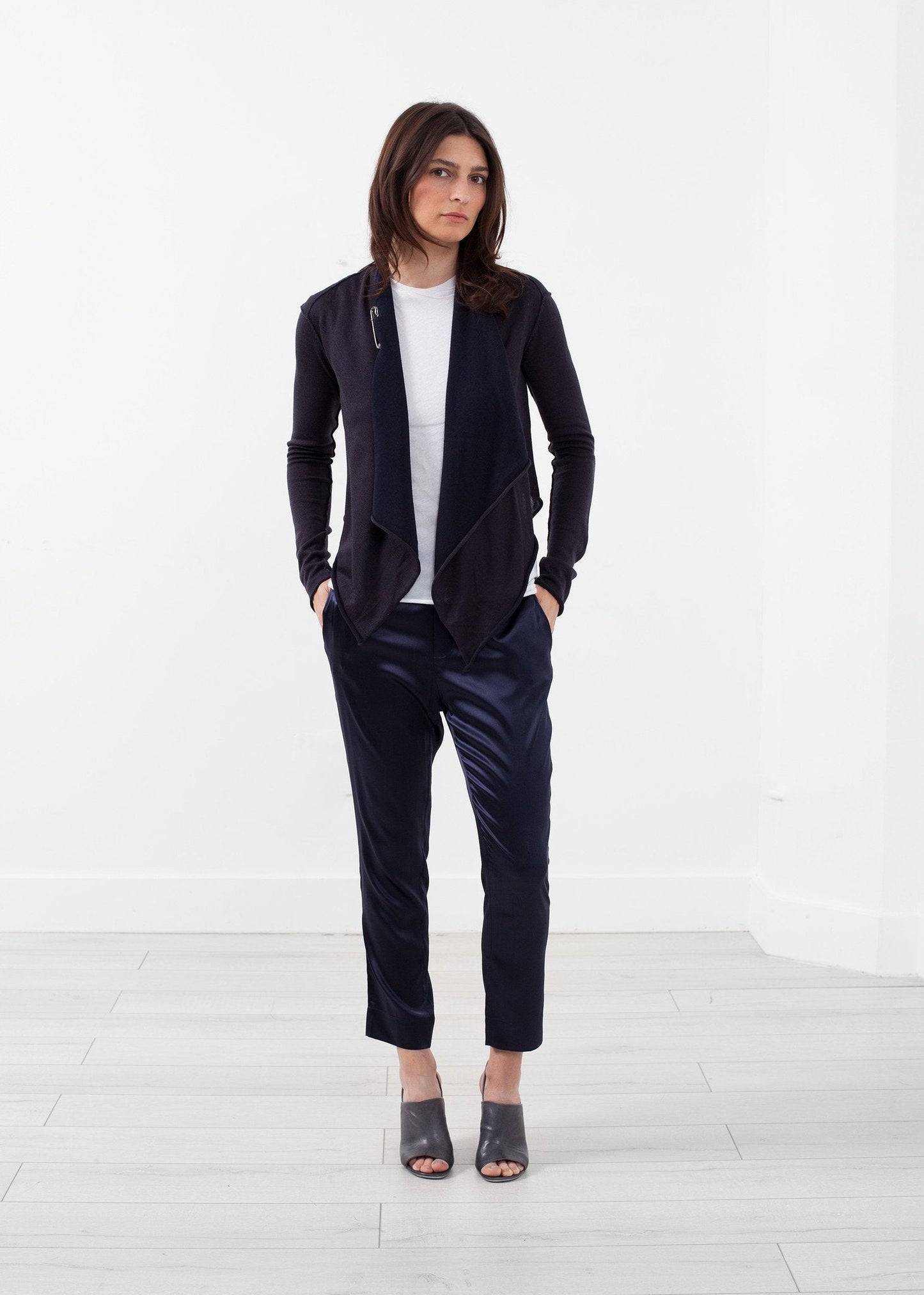 Cardigan à col drapé