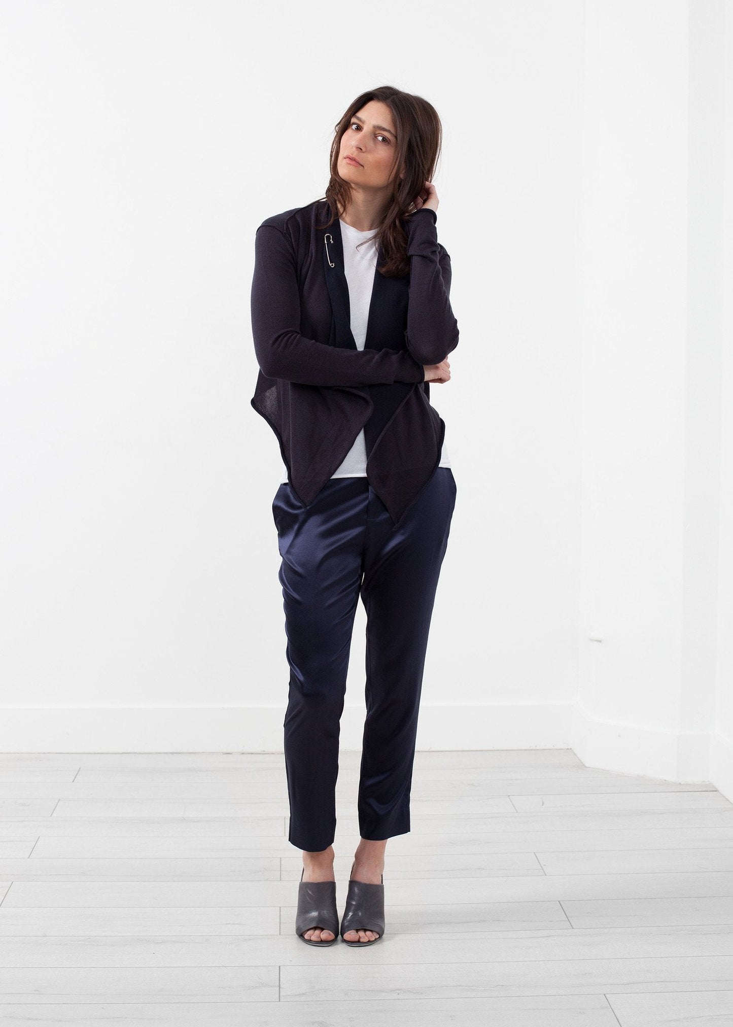 Cardigan à col drapé