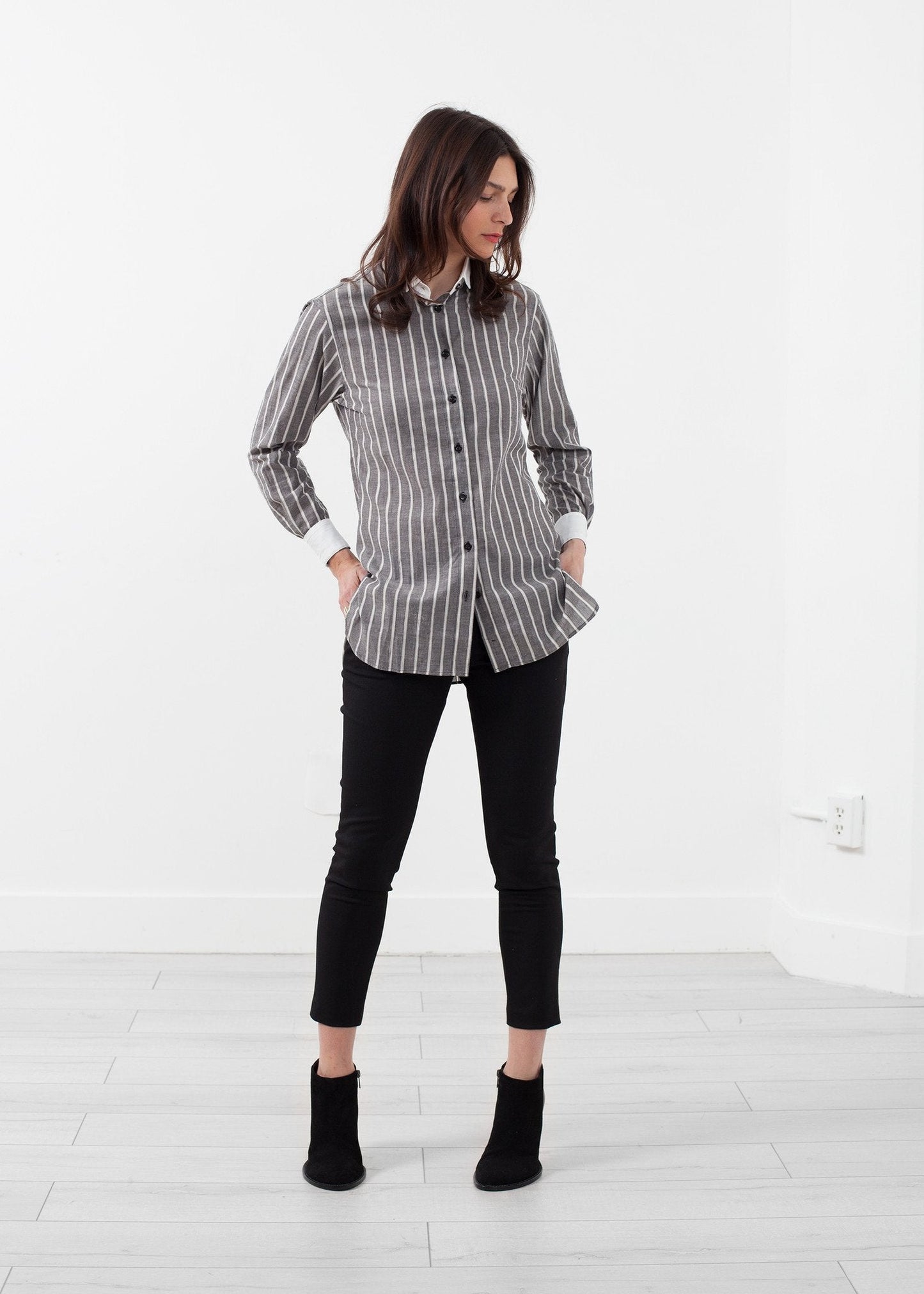 Chemise de smoking rayée