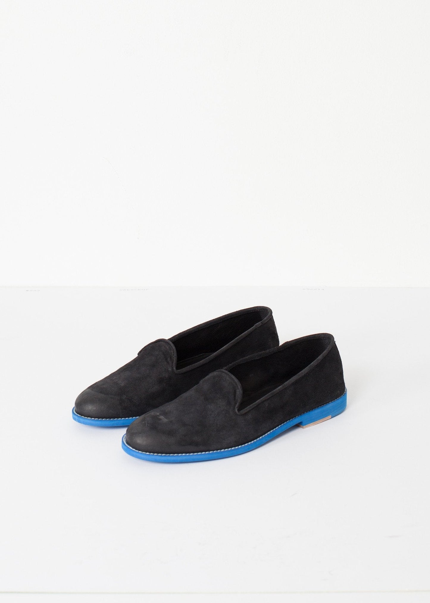 Mocassins En Daim - Noir/Bleu