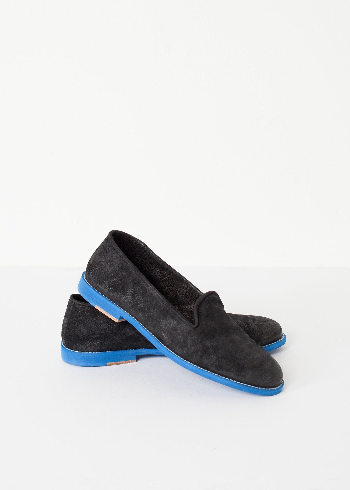 Mocassins En Daim - Noir/Bleu