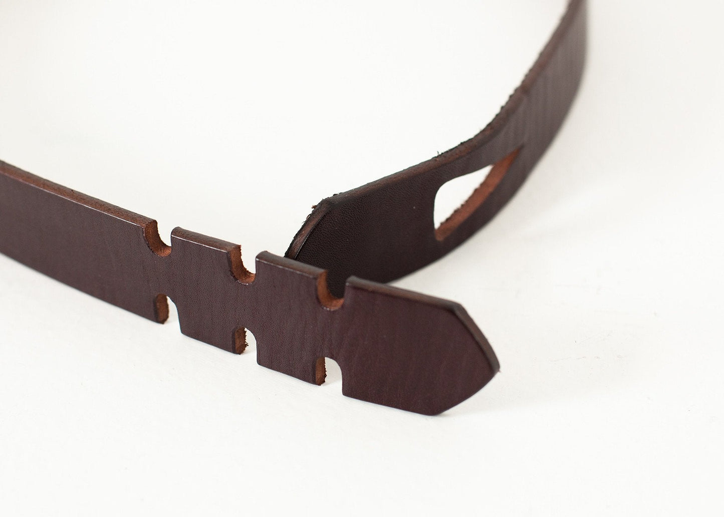 Ceinture sans boucle en marron