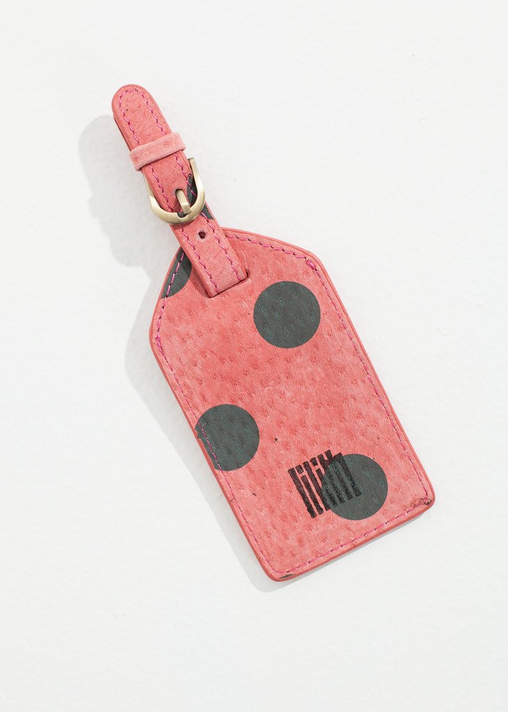 Étiquette à bagage Oscar en rose