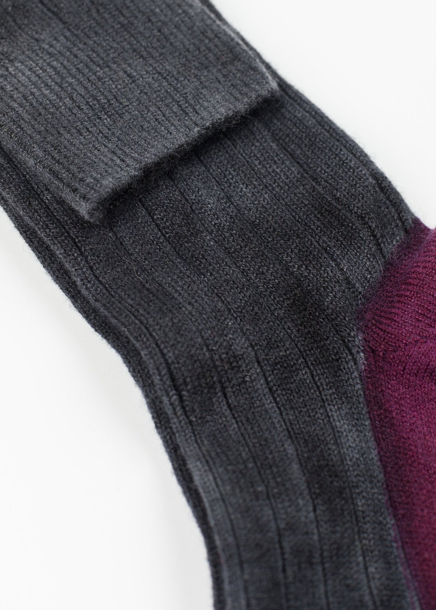 Chaussette en tricot de cachemire en gris